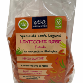 FUSILLI 100% LENTICCHIE ROSSE 250G - SOTTOLESTELLE