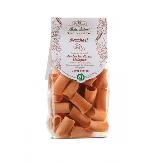 PACCHERI LENTICCHIE ROSSE 250G - PASTA NATURA
